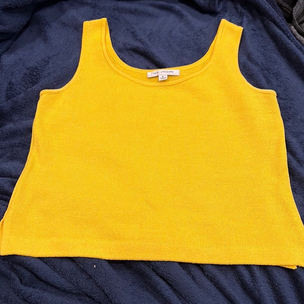 Yellow wool ST. John tank top